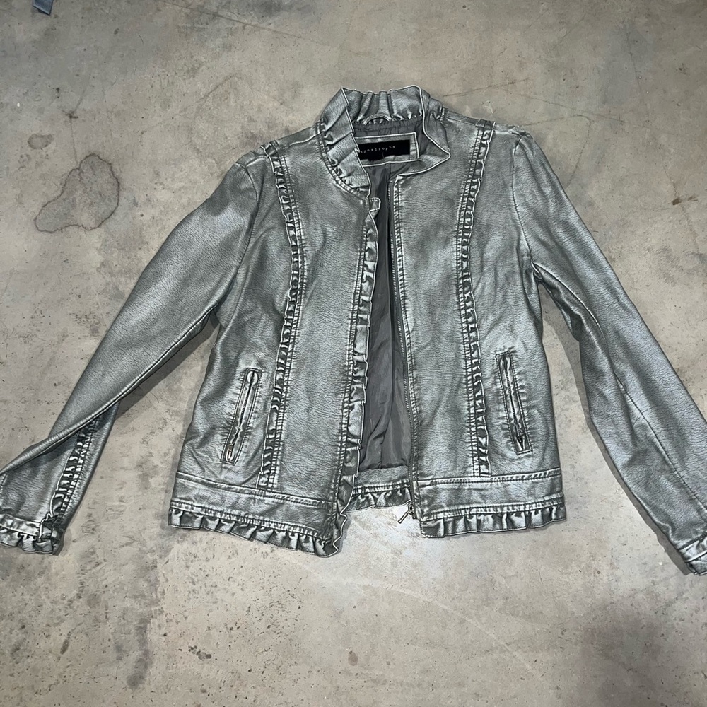 Green leather jacket